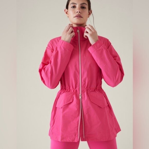 Athleta- Westerly windbreaker Jacket, Salvia Pink size small - Picture 1 of 10